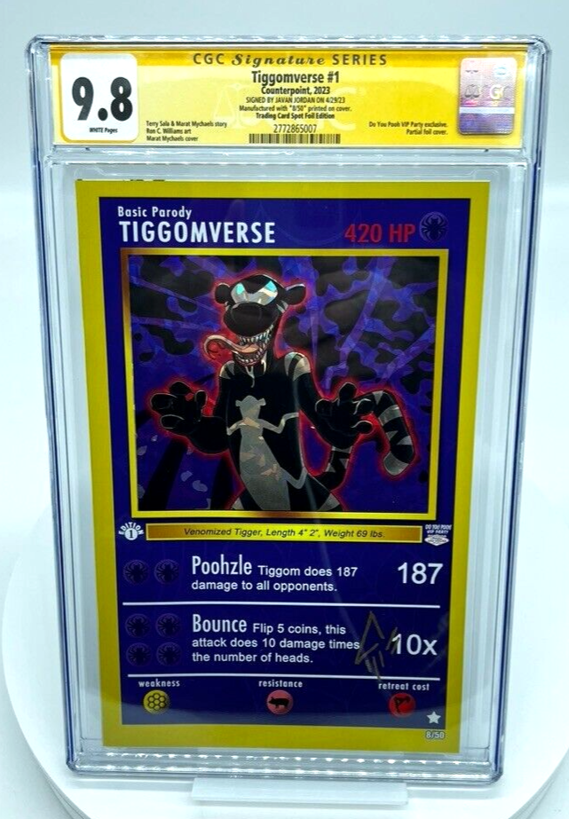 TIGGOMVERSE Pokémon JAVAN JORDON Foil LIMITED #8/50 COPIES SIGNED GRADED CGC 9.8