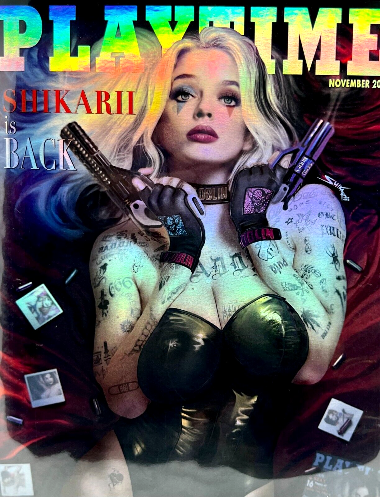 HARDLEE THINN PLAYTIME NOV 22′ FOIL Shikarii LIMITED EDITION #3/5  Harley Quinn