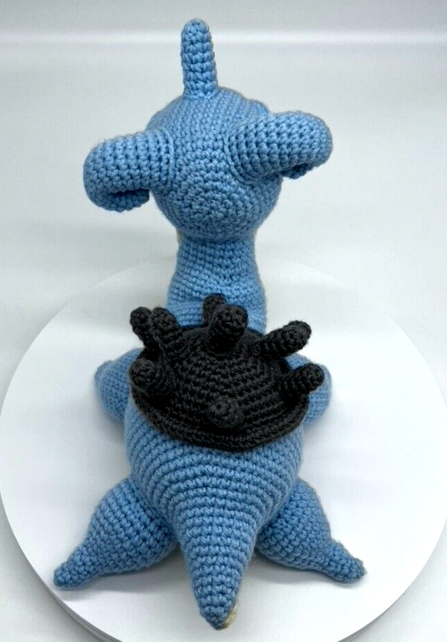 Lapras Pokemon Knitted Crochet Amigurumi Stuffed Animal Plushie Collectible