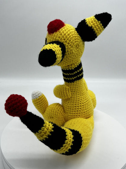 AMPHAROS POKEMON AMIGURUMI KNITTED CROTCHET STUFFED ANIMAL PLUSHIE COLLECTIBLE