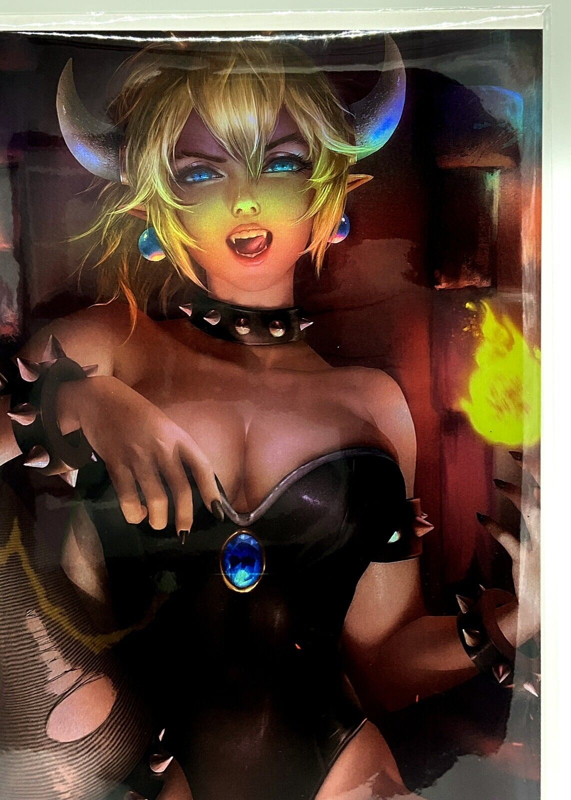 M HOUSE PEACH BOWSETTE CARLOS VASS VIRGIN FOIL MELINDAS  SUPER MARIO BOWSER