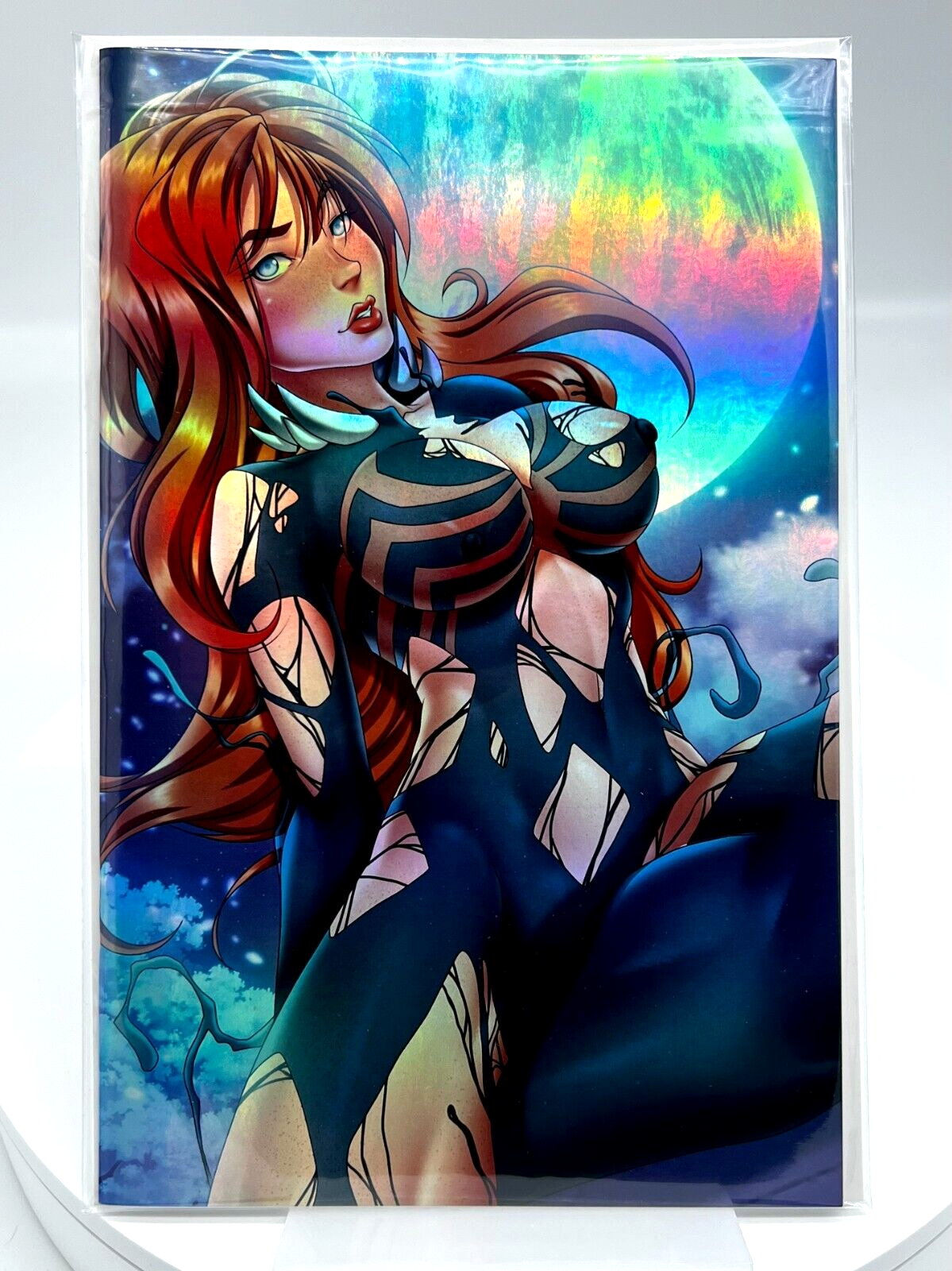 M HOUSE MARY JANE VENOM VENOMIZED FOXY ART VIRGIN FOIL LIMITED EDITION 20