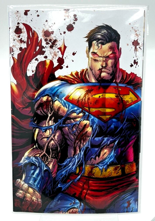 SUPERMAN #4 BATTLE DAMAGE TYLER KIRKHAM VIRGIN LIMITED EDITION 2000 SDCC