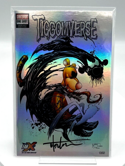 DO YOU POOH TIGGOMVERSE VENOM TYLER KIRKHAM SIGNED FOIL LIMITED EDITION #16/25