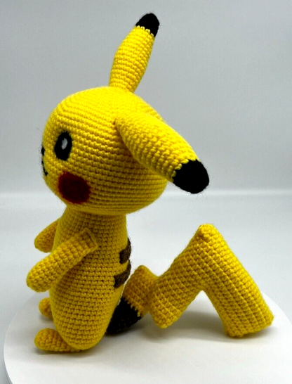 Pikachu Pokemon Knitted Crochet Amigurumi Stuffed Animal Plushie Collectible