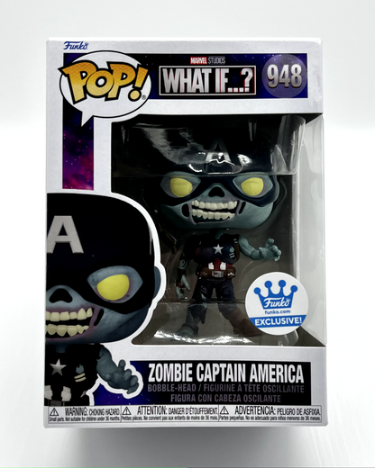 Funko POP! Marvel Studios What If...?  Zombie Captain America #948 HARD CASE