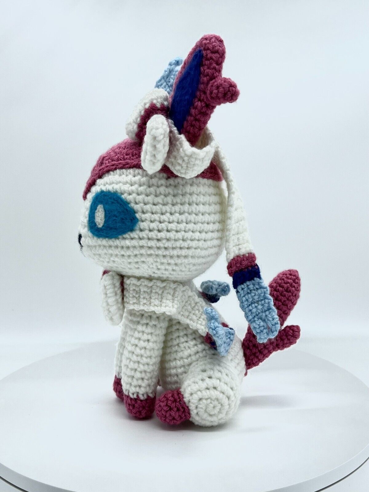 SYLVEON EEVEE EVO PLUSH AMIGURUMI KNITTED CROCHET STUFFED ANIMAL COLLECTIBLE