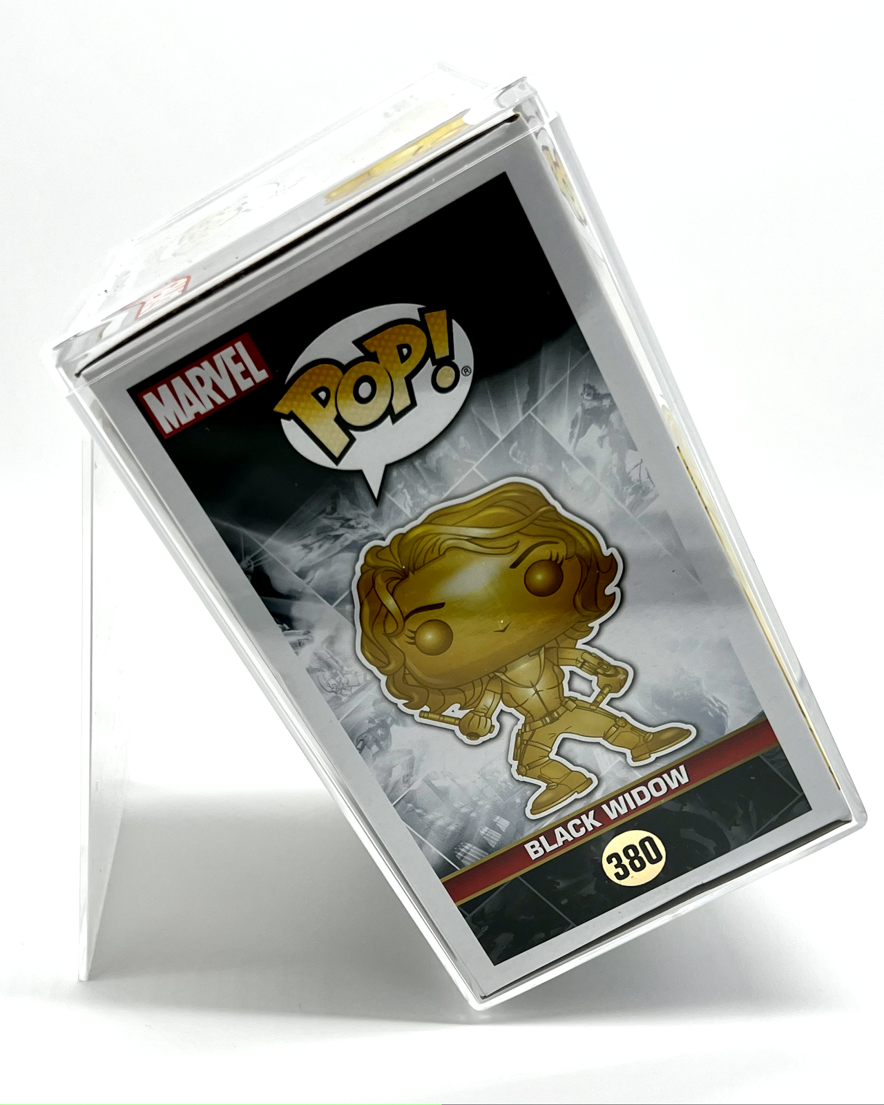 Funko Pop Black Widow #380 Marvel First 10 Years Gold Edition Avengers Hard Case