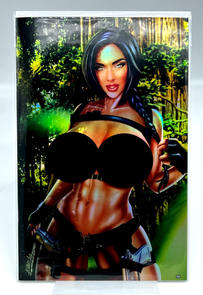 Power Hour #1 LARA CROFT Tomb Raider Fernando Rocha VIRGIN FOIL LIMITED AP #4/5