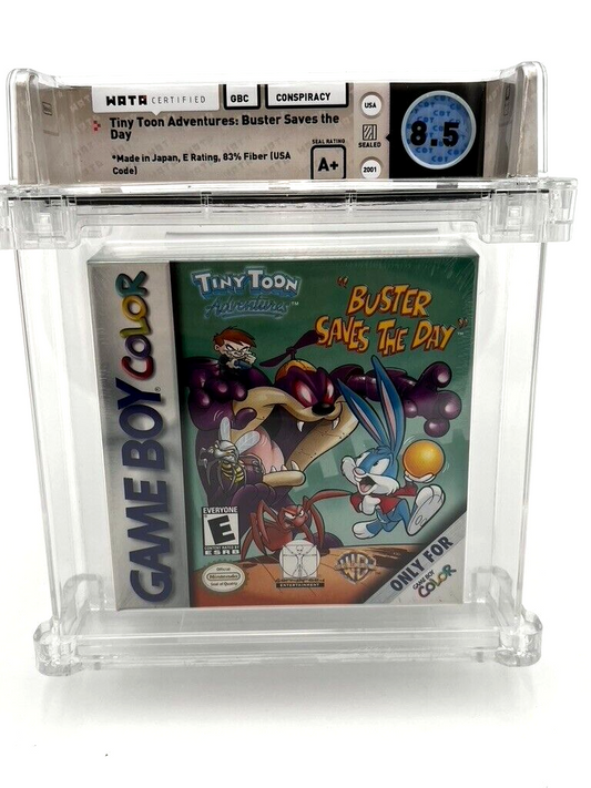 Tiny Toon Adventures Buster Saves The Day Gameboy Color  SEALED GRADED WATA 8.5