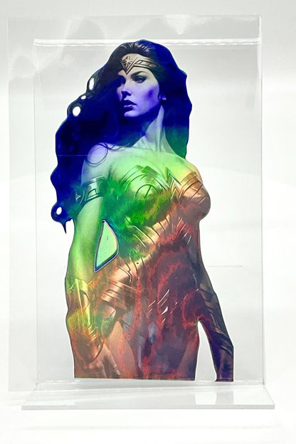 WONDER WOMAN HOLOGRAPHIC PREMIUM VINYL STICKER  4” X 6” Sticker DC COMICS