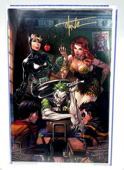 BATMAN Super Sons #1 Tyler Kirkham SIGNED Virgin Foil Poison Ivy The Joker