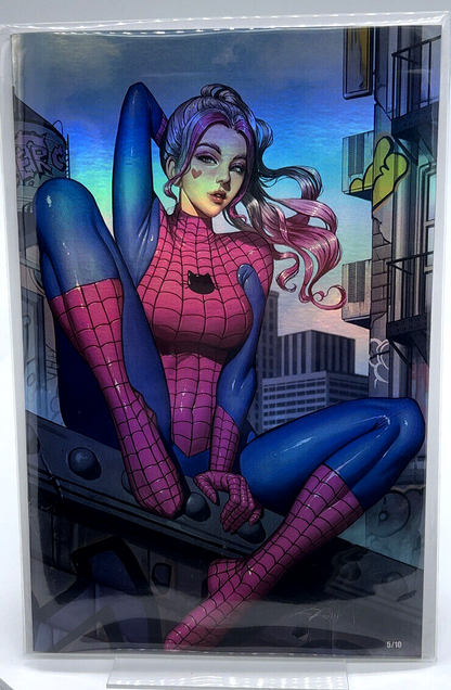 Miss Meow #4 Miss Spidey Dravacus Virgin HOLOFOIL Limited Edition #5/10 WHAT NOT