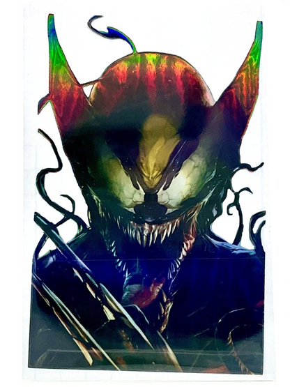 X-MEN WOLVERINE VENOMIZED HOLOGRAPHIC PREMIUM VINYL STICKER 6"x4" LOGAN MARVEL