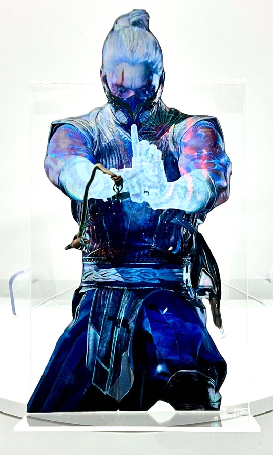 MORTAL KOMBAT SUBZERO  HOLOGRAPHIC PREMIUM VINYL STICKER 7"x4" SCORPION