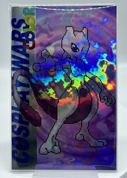 Cosplay Wars Pokemon 8-Bit Mewtwo Purple Lava Foil LTD #8/50 Matthew  Waite