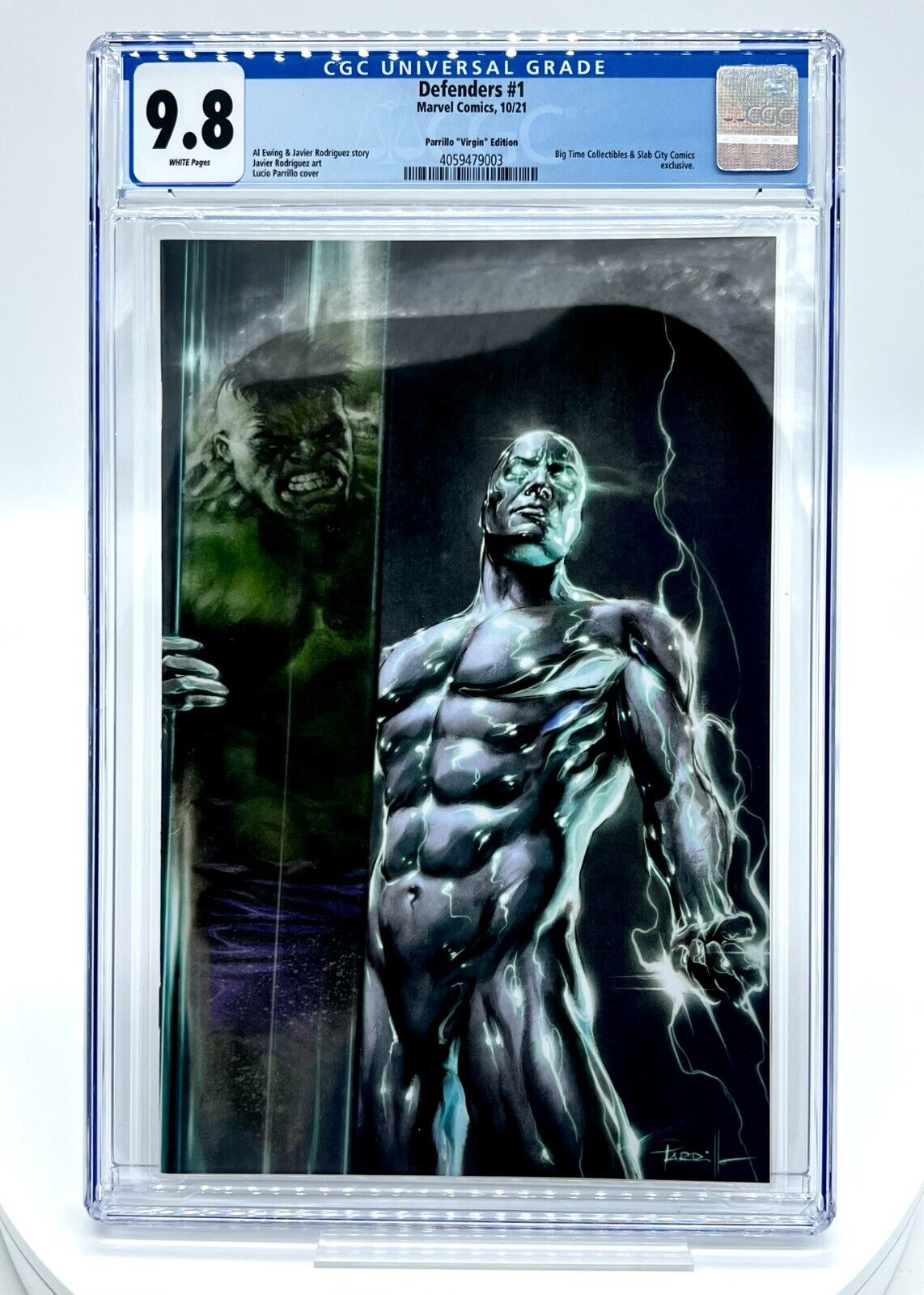 Defenders #1 Silver Surfer Lucio Parrillo Virgin Limited Edition 1000 CGC 9.8