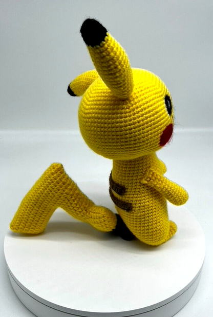 Pikachu Pokemon Knitted Crochet Amigurumi Stuffed Animal Plushie Collectible