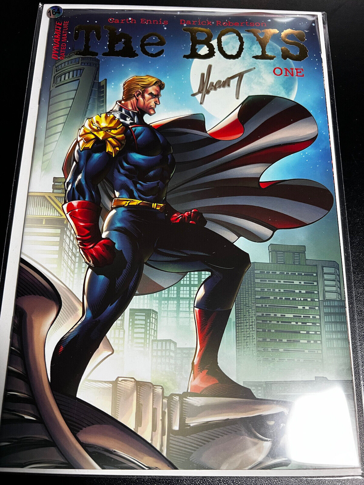 THE BOYS #1 HOMELANDER Marat Mychaels Gold Foil LTD 100 SIGNED NYCC