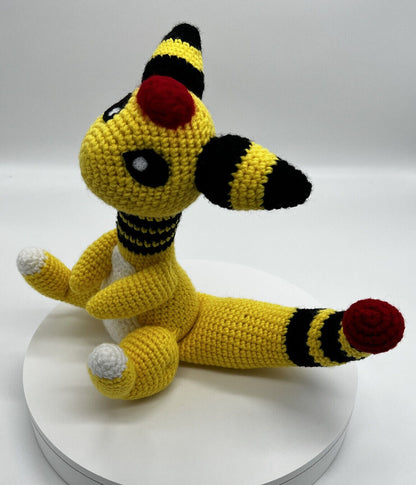 AMPHAROS POKEMON AMIGURUMI KNITTED CROTCHET STUFFED ANIMAL PLUSHIE COLLECTIBLE