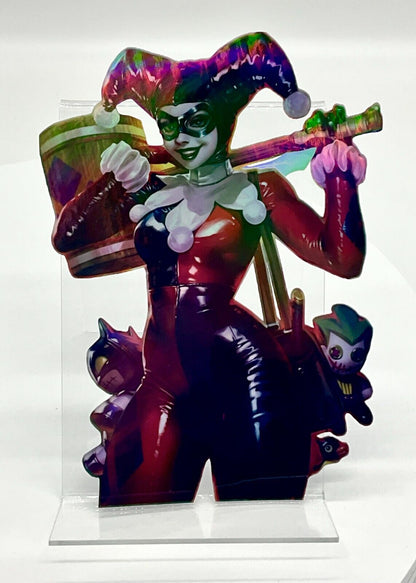 HARLEY QUINN PREMIUM HOLOGRAPHIC VINYL STICKR 7"x 5" BATMAN THE JOKER SUICIDE