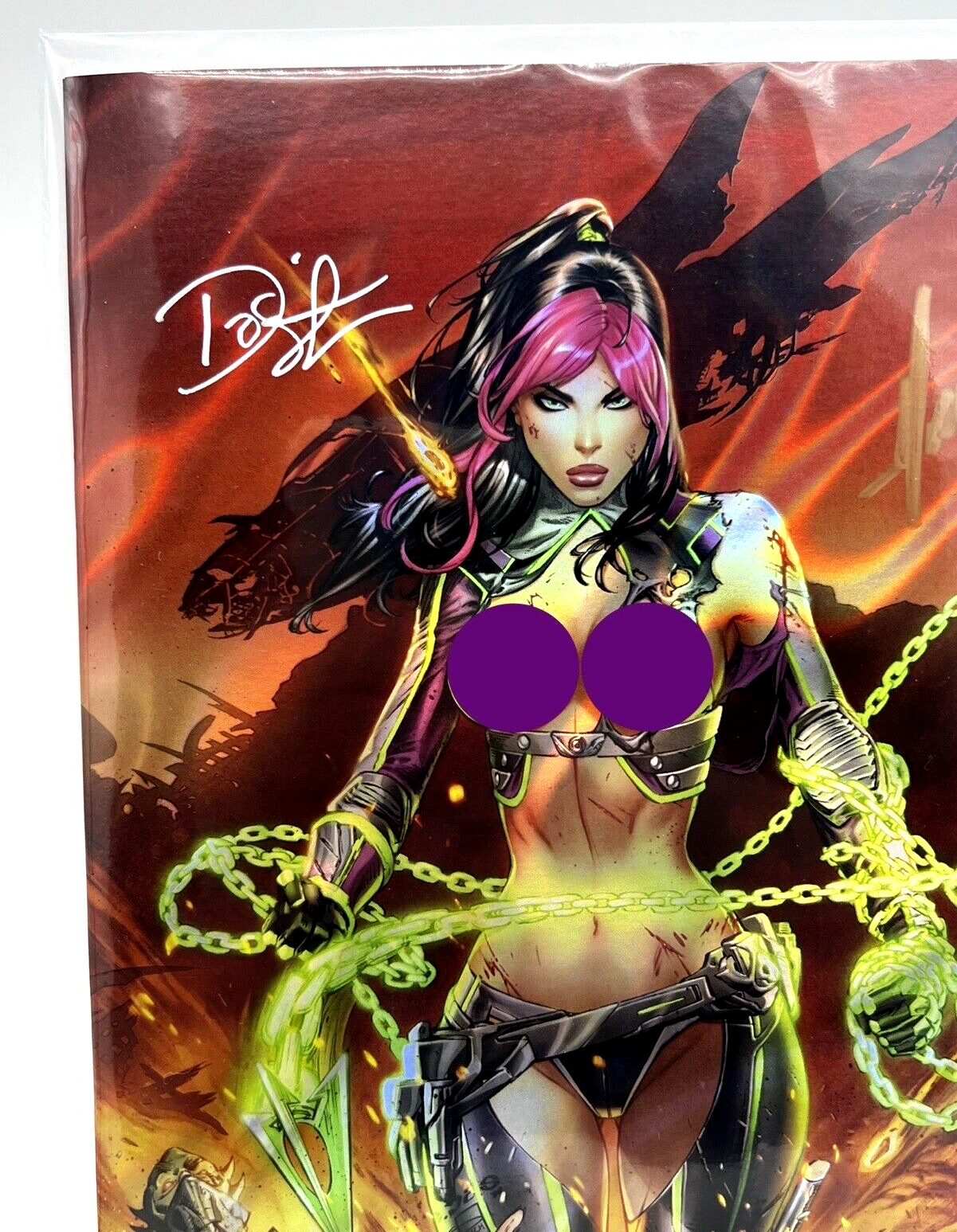 Prey For The Sinner #2 EBAS LAVA FOIL LIMITED EDITION #3/25 COPIES 2X SIGNED !!