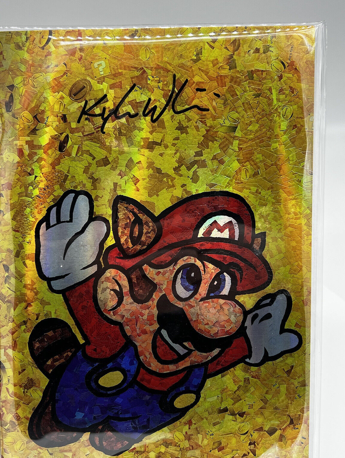 MOSIAC SCRAPBOOK #1 SUPER MARIO BROS KYLE WILLIS SIGNED GOLD FOIL LIMITED 100