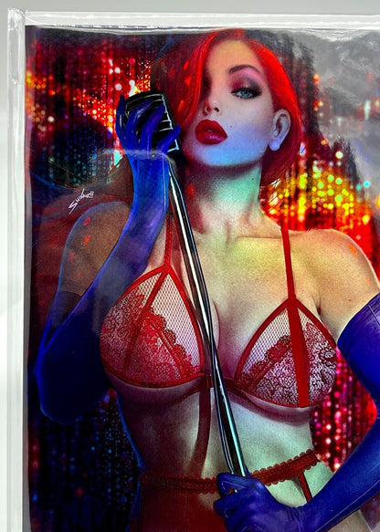 TOTALLY RAD JESSICA RABBIT COSPLAY SHIKARII FOIL LIMITED ARTIST EDITION AP #9/10