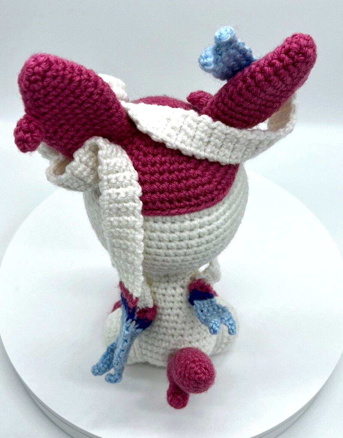 SYLVEON EEVEE POKEMON PLUSH AMIGURUMI KNITTED CROCHET STUFFED ANIMAL COLLECTIBLE