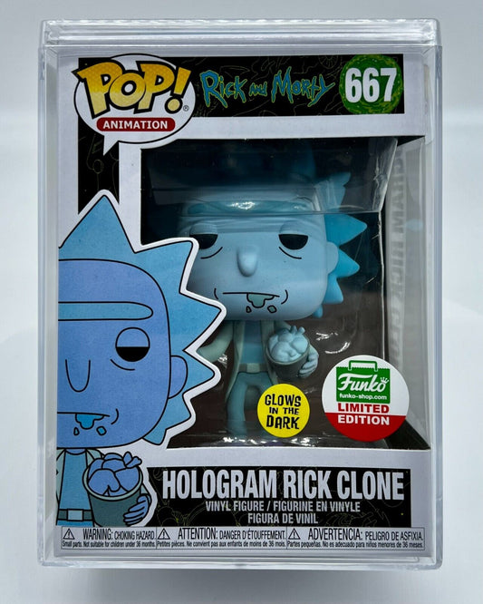 Funko Pop Rick And Morty Hologram Rick Clone #667 Funko Shop Exclusive