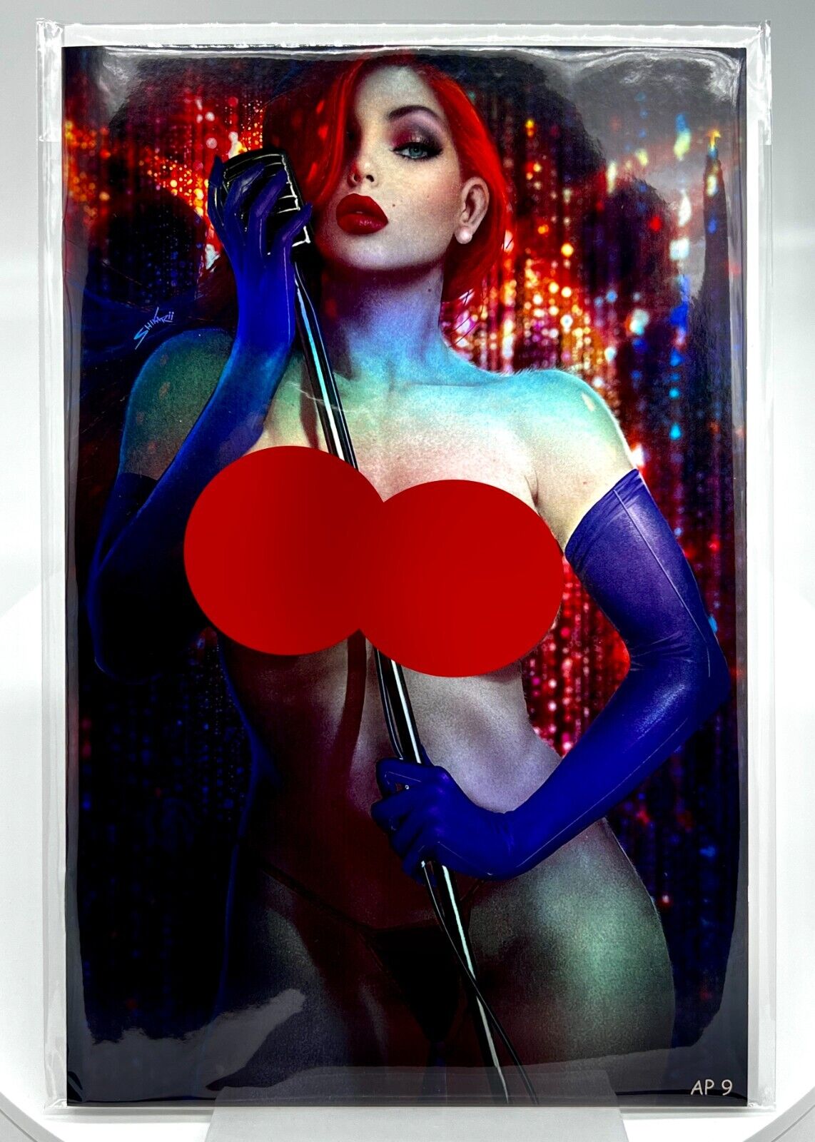 TOTALLY RAD JESSICA RABBIT FOIL SHIKARII LIMITED EDITION ARTIST PROOF AP #9/10