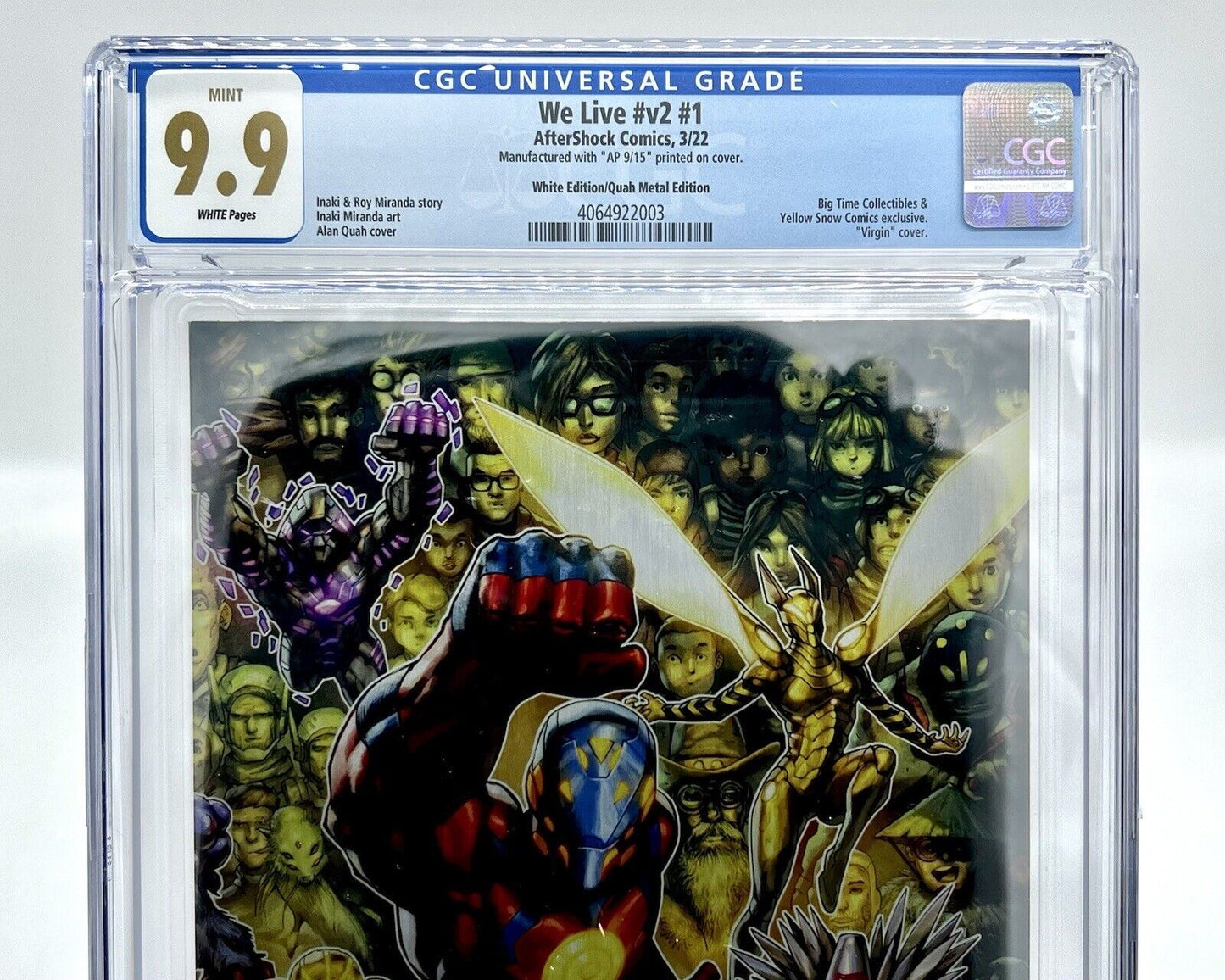 We Live #1 V2  Alan Quah Virgin Metal LTD ARTIST EDITION AP 9/15 CGC 9.9 GRADED