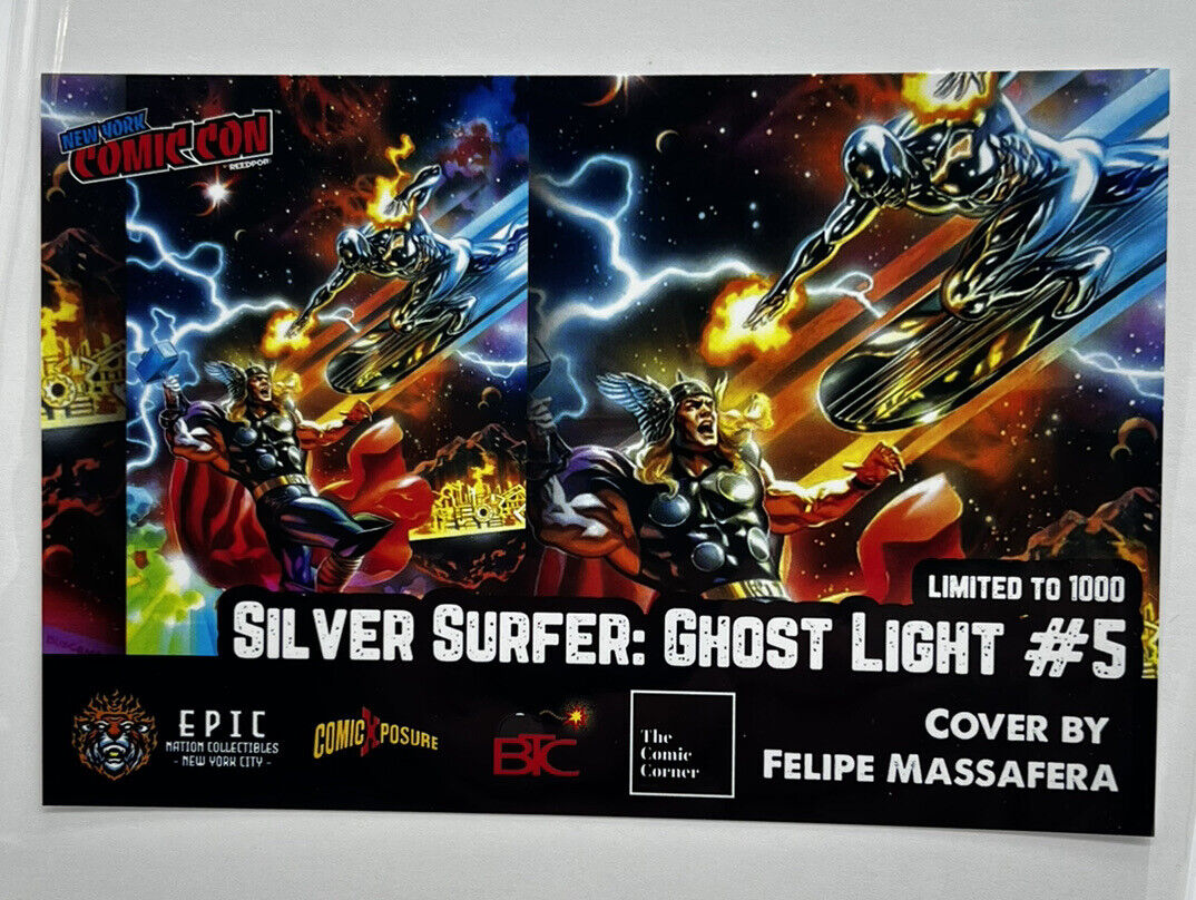 SILVER SURFER GHOST LIGHT #5 FELIPE MASSAFERA VIRGIN LIMITED EDITION 1000 NYCC