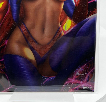 Con Artist Scarlett Webslinger SPIDER-WOMAN Sun Khamunaki Virgin FOIL LTD AP #9