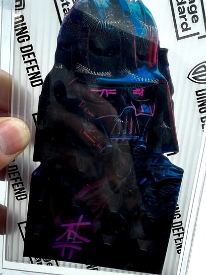 DARTH VADER STAR  WARS TEXTURED Holographic + LAMINATED  Vinyl STICKER 3.5 X 5.5