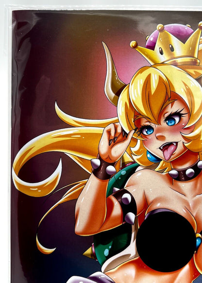 Faros Lounge Bowsette Mario Bros FOXY ART Virgin LIMITED EDITION 100 MELINDA'S