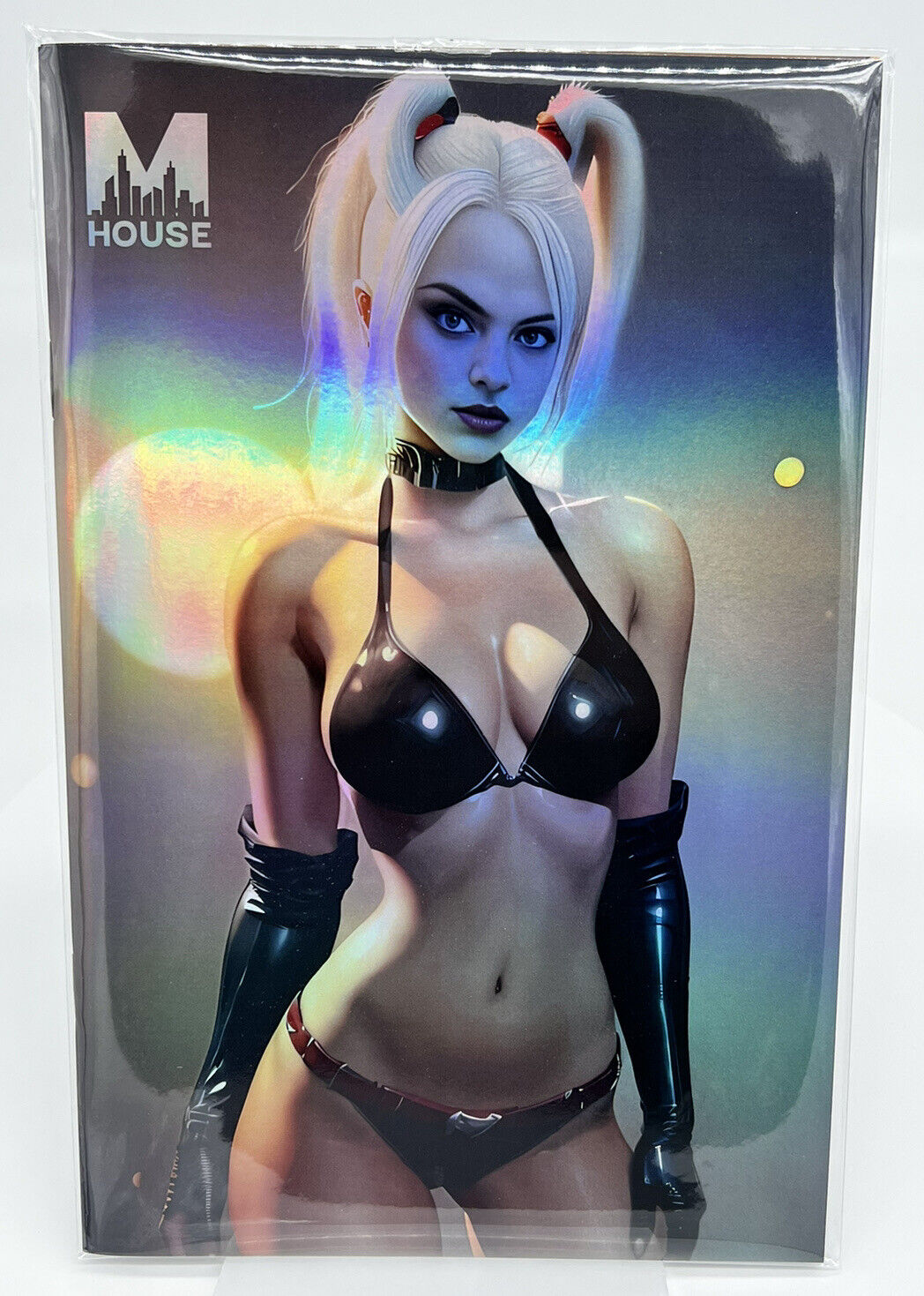 M HOUSE HARLEY QUINN MAX FED VIRGIN  FOIL LIMITED EDITION TO 20 HARDLEE THINN