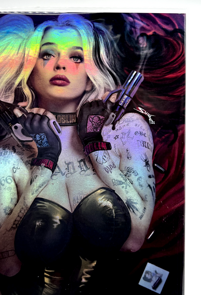 HARDLEE THINN PLAYTIME NOV 22′ SHIKARII VIRGIN FOIL LIMITED #3/10 Harley Quinn