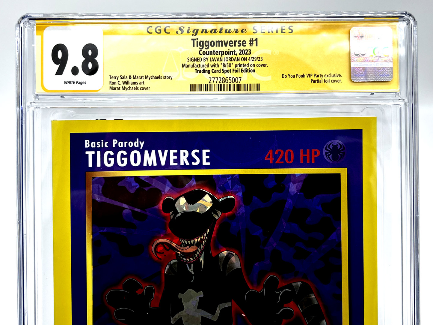 TIGGOMVERSE Pokémon JAVAN JORDON Foil LIMITED #8/50 COPIES SIGNED GRADED CGC 9.8