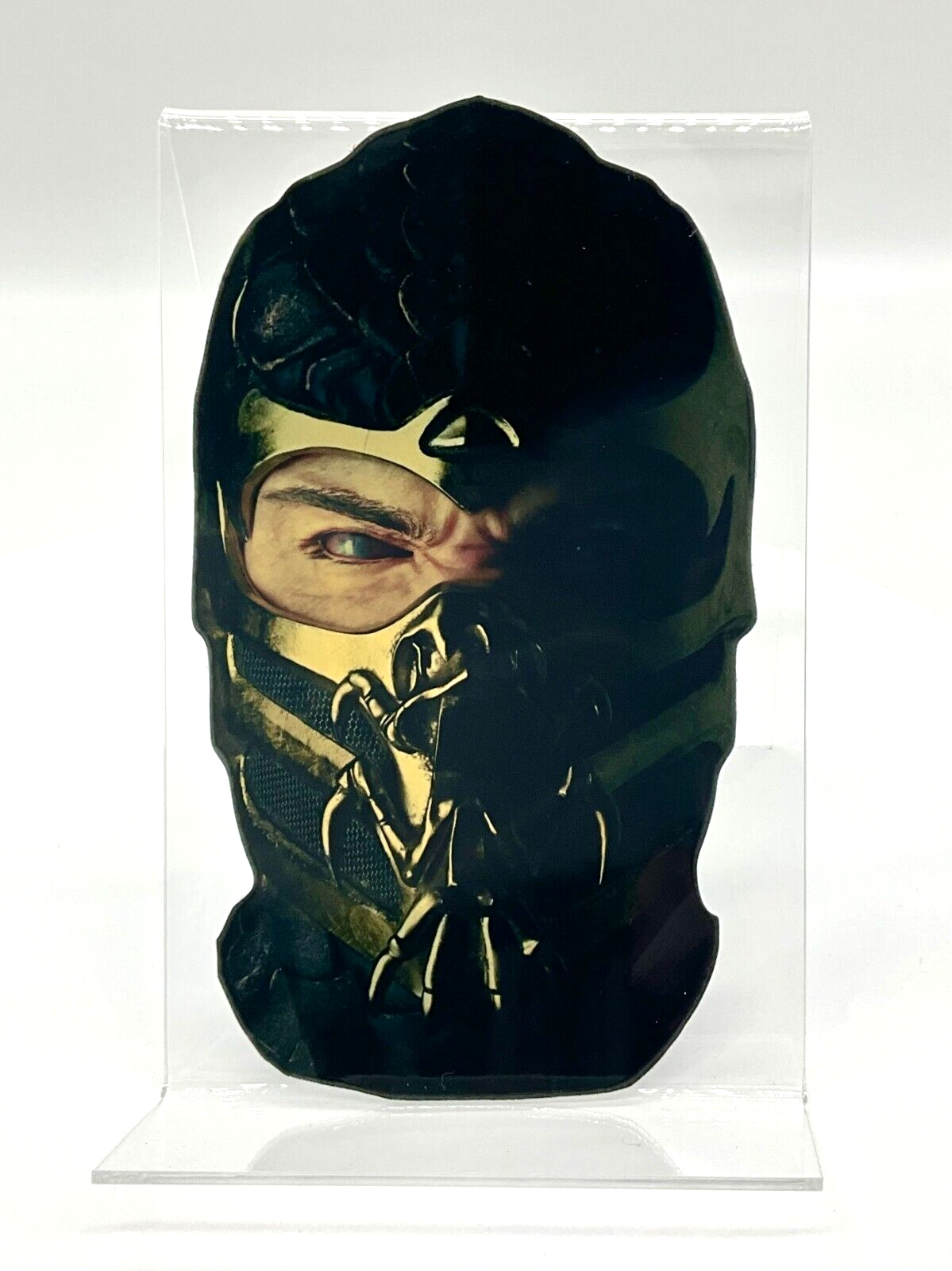 MORTAL KOMBAT SCORPION  HOLOGRAPHIC GOLD FOIL PREMIUM VINYL STICKER 6"x4