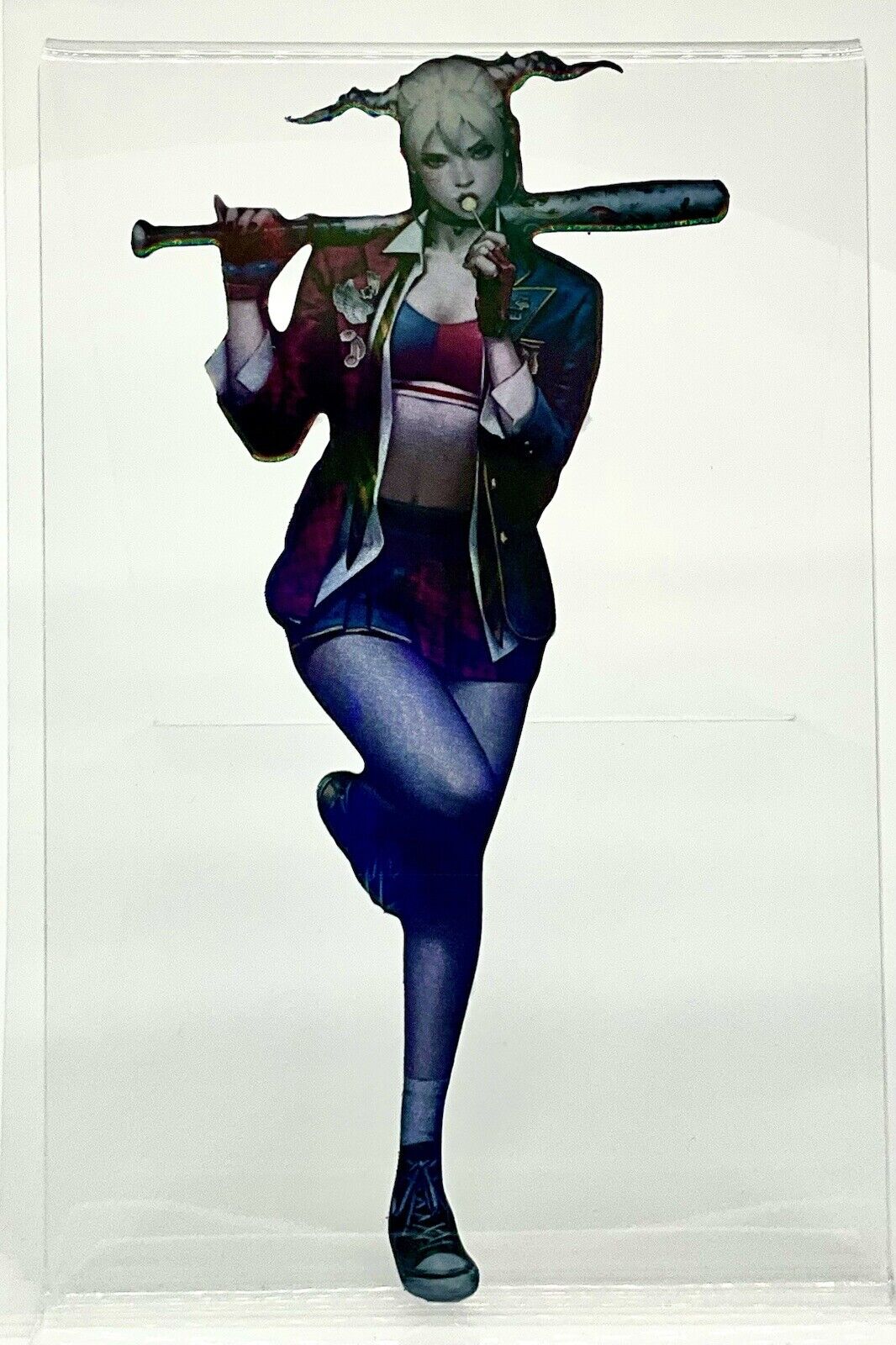 HARLEY QUINN HOLOGRAPHIC VINYL STICKER 6” X 2” SUICIDE SQUAD DC BATMAN JOKER