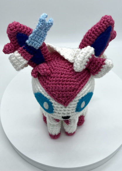 SYLVEON EEVEE EVO PLUSH AMIGURUMI KNITTED CROCHET STUFFED ANIMAL COLLECTIBLE