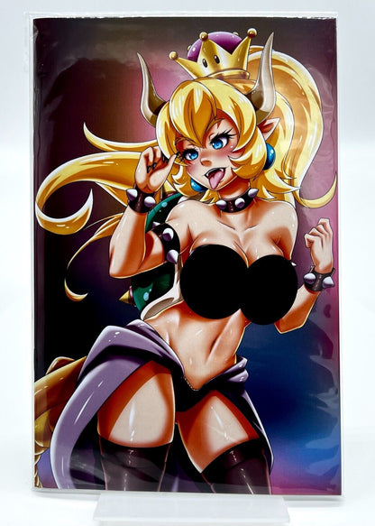 Faros Lounge Bowsette Mario Bros FOXY ART Virgin LIMITED EDITION 100 MELINDA'S