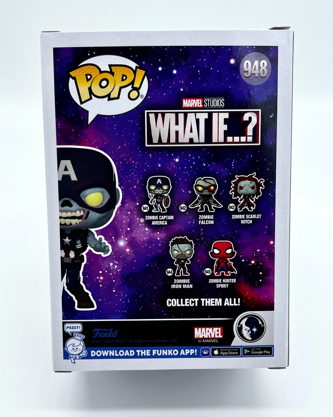 Funko POP! Marvel Studios What If...?  Zombie Captain America #948 HARD CASE