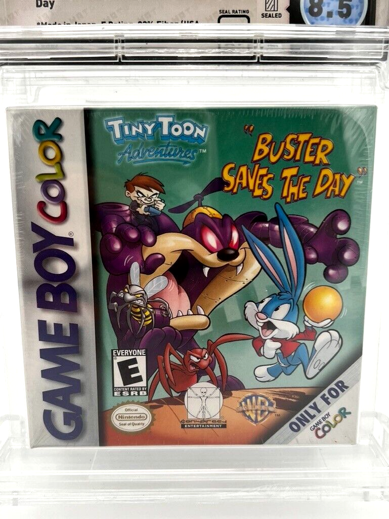 Tiny Toon Adventures Buster Saves The Day Gameboy Color  SEALED GRADED WATA 8.5