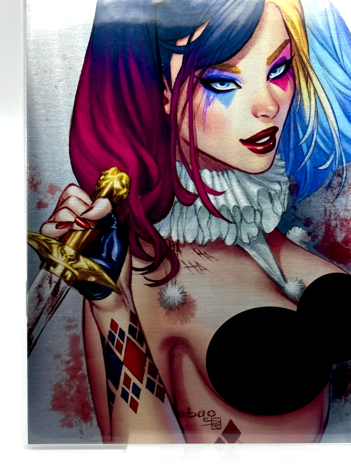 HARLEY QUINN HARDLEE THINN EBAS VIRGIN METAL CVR LIMITED ARTIST EDITION AP#9/10