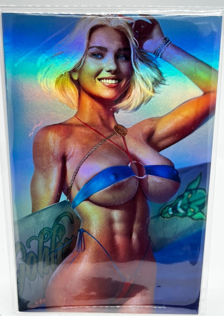 Power Girl Blue Bikini Foil - Shikarii