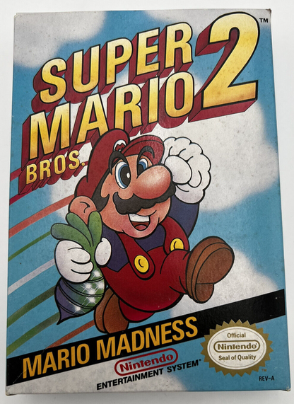 Super Mario Bros. 2 (Nintendo NES, 1988) COMPLETE IN BOX CIB RETRO VIDEO GAME