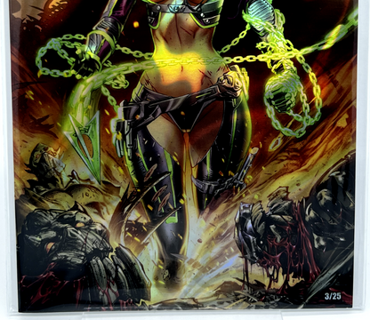 Prey For The Sinner #2 EBAS LAVA FOIL LIMITED EDITION #3/25 COPIES 2X SIGNED !!