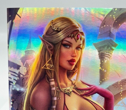 Power Hour #1 Princess Zelda  Sun Khamunaki FOIL LIMITED PUBLISHER  COPY #2/5